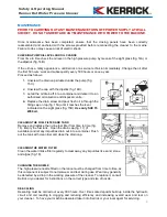 Preview for 9 page of Kerrick D 1012P4 M Safety And Operating Manual