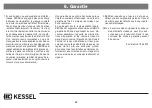 Предварительный просмотр 62 страницы Kessel 73100.10 S/X Installation And Operating Manual