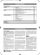 Предварительный просмотр 2 страницы Kessel 83071 Instructions For Assembly, Operation And Maintenance