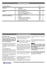 Preview for 2 page of Kessel 84000S Installation And Operating Manual