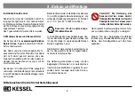 Preview for 8 page of Kessel 917821 Installation, Operation And Maintenance Instructions