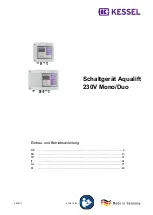 Preview for 1 page of Kessel Aqualift Comfort 230V Mono Manual