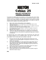 Keston Celsius 25 Installation Instructions preview