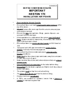 Preview for 54 page of Keston K170 Installation And Servicing Instructions