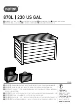 Keter 870L / 230 US GAL Assembly Instructions Manual предпросмотр