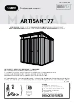 Предварительный просмотр 1 страницы Keter Artisan 77 User Manual