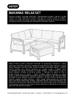 Keter BAHAMAS RELAX SET Assembly Instructions Manual preview