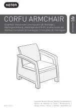 Preview for 1 page of Keter CORFU ARMCHAIR Assembly Instructions Manual