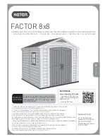 Keter FACTOR 8x8 Assembly Instructions Manual preview