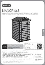 Предварительный просмотр 1 страницы Keter MANOR 4x3 Assembly Instructions Manual