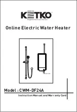 Ketko CWM-DF24A Instruction Manual And Warranty Card предпросмотр