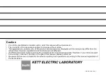 Предварительный просмотр 28 страницы Kett HI-520-2 Operating Manual