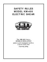 Kett KM-400 Safety Rules предпросмотр