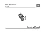 Предварительный просмотр 1 страницы Kett MT-730 Operating Manual