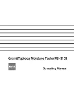 Предварительный просмотр 1 страницы Kett PB-3103 Operating Manual