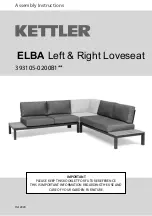 Kettler ELBA Coffee Table Assembly Instructions Manual предпросмотр