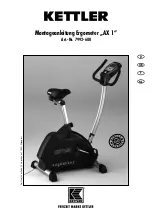 Kettler Ergometer AX 1 Assembly Instructions Manual preview