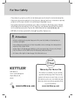 Preview for 6 page of Kettler Merida Bench Manual