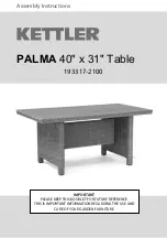 Kettler PALMA 193317-2100 Assembly Instructions Manual предпросмотр