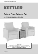 Kettler Palma Duo Relaxer Set 0193338-2100 Quick Start Manual preview