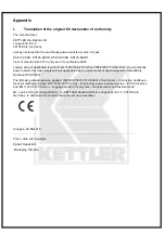 Предварительный просмотр 113 страницы Kettler Scarpia FS 1.0 LTD Gold Translation Of The Original Operating Instructions