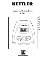 Kettler ST 7849 Operating Instructions Manual предпросмотр