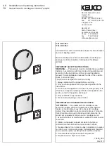 KEUCO 17612 01 9053 Installation And Operating Instructions Manual предпросмотр