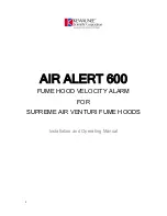 Preview for 1 page of Kewaunee Air Alert 600 Installation And Operating Manual