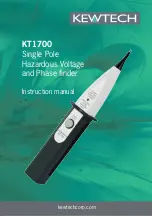 Предварительный просмотр 1 страницы Kewtech KT1700 Instruction Manual