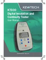 Предварительный просмотр 1 страницы Kewtech KTD30 User Manual