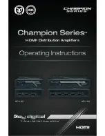 Preview for 1 page of Key Digital Champion KD-1X2 Operating Instructions Manual