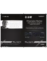 Key Digital Champion Series KD-1x2CSK Operating Instructions Manual preview