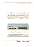 Key Digital Digital Blaster KD-SDI1080P Operating Instructions Manual preview