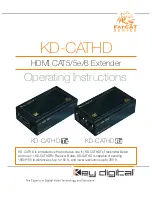 Key Digital FatCAT KD-CATHD Tx Operating Instructions Manual preview