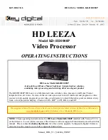 Key Digital HD Leeza KD-HD1080P Operating Instructions Manual preview