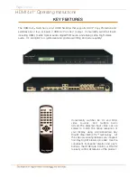 Preview for 4 page of Key Digital HDMI4x1 Operating Instructions Manual