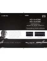 Key Digital KD-2x1CSK Operating Instructions Manual preview