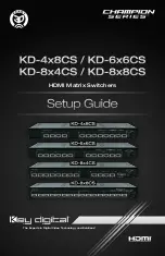 Preview for 1 page of Key Digital KD-4x8CS Champion Setup Manual