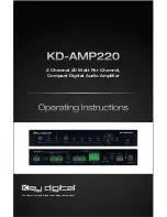 Key Digital KD-AMP220 Operating Instructions Manual preview