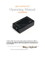 Preview for 1 page of Key Digital KD-CAT5XCAT5 Operating Manual