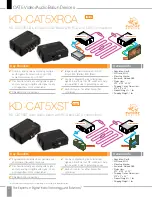 Preview for 1 page of Key Digital KD-CAT5XRCA Specifications