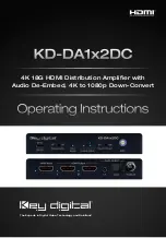 Preview for 1 page of Key Digital KD-DA1x2DC Operating Instructions Manual