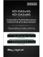 Key Digital KD-DA2x4G Operating Instructions Manual preview