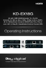 Preview for 1 page of Key Digital KD-EX18G Operating Instructions Manual