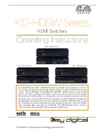 Preview for 1 page of Key Digital KD-HDSW2X1 Operating Instructions Manual