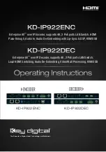 Key Digital KD-IP922DEC Operating Instructions Manual preview