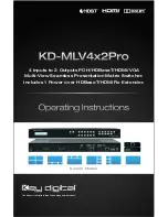 Предварительный просмотр 1 страницы Key Digital KD-MLV4x2Pro Operating Instructions Manual