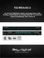 Предварительный просмотр 1 страницы Key Digital KD-MS4x4G-2 Manual