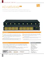 Key Digital KD-MSV8X8 Specifications preview