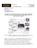 Предварительный просмотр 1 страницы Key Digital KD-MSW 8x3 User Manual